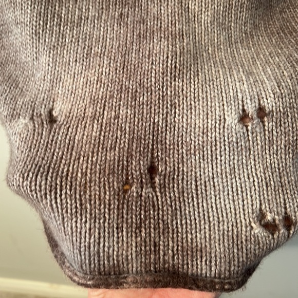 F Cashmere 100% cashmere oversized cropped sweater hand painted size small - Picture 6 of 11